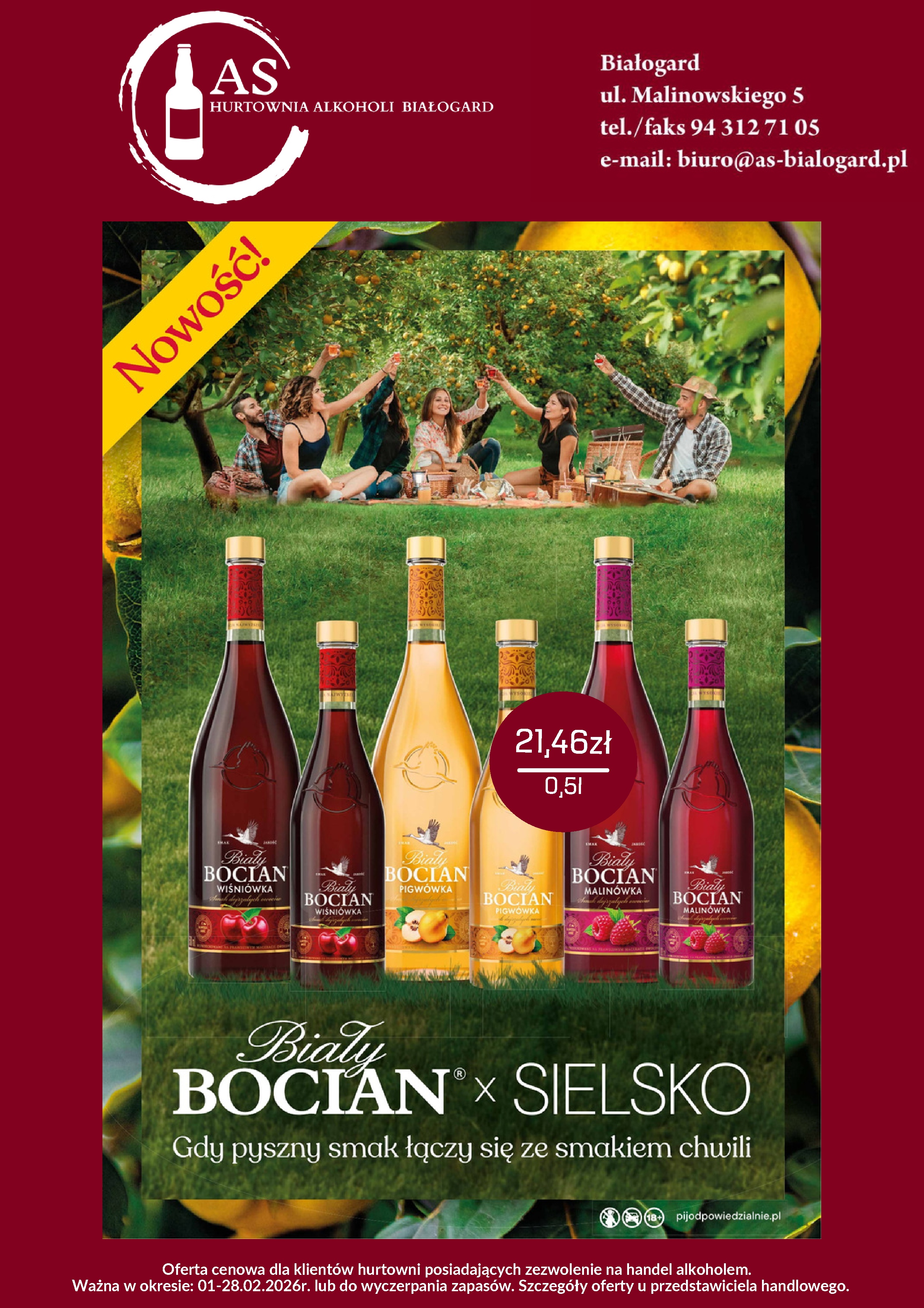 Gazetka promocyjna AS-Białogard - Luty 2026 Gazetka Promocyjna AS-Białogard Luty 2026 - aktualne ceny alkoholi, promocje na piwo, wódkę i wino